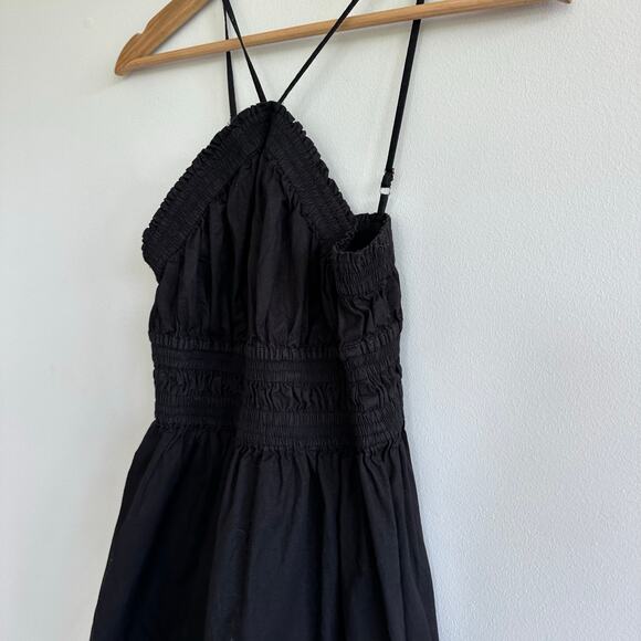 Rachel Parcell Halter Poplin Midi Dress Black XXS - Picture 4 of 8